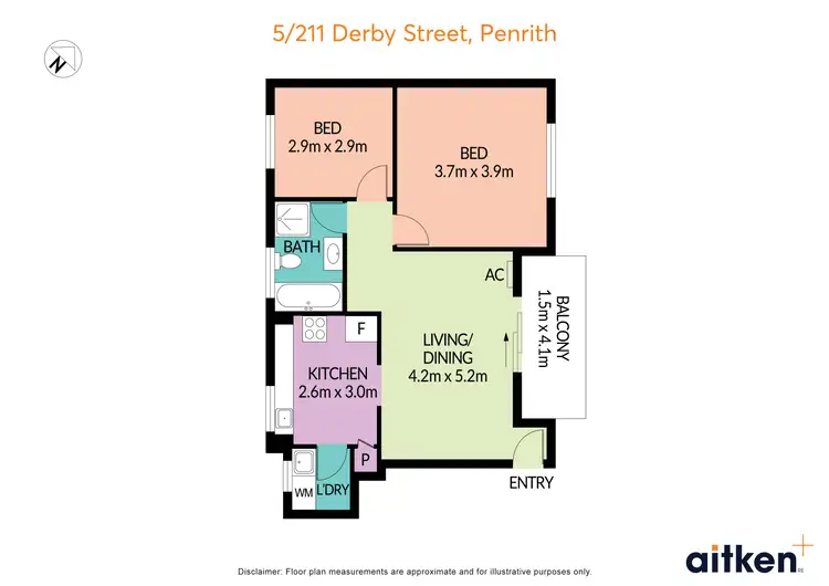 Floorplan of Homely unit listing, 5/211 Derby Street, Penrith NSW 2750