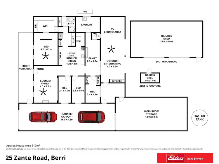 Floorplan of Homely house listing, 25 Zante Road, Berri SA 5343