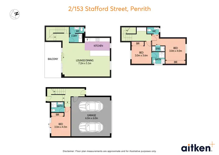 Floorplan of Homely townhouse listing, 2/153 Stafford Street, Penrith NSW 2750