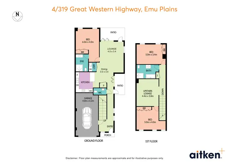 Floorplan of Homely townhouse listing, 4/319 Great Western Highway, Emu Plains NSW 2750