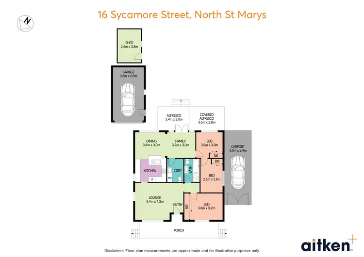 Floorplan of Homely house listing, 16 Sycamore Street, North St Marys NSW 2760