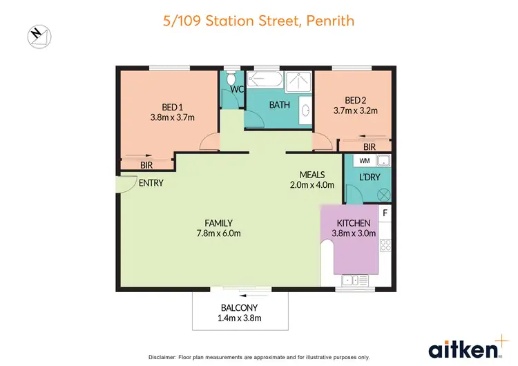Floorplan of Homely apartment listing, 5/109 Station Street, Penrith NSW 2750