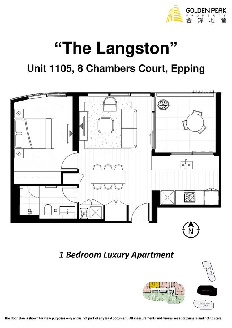 Floorplan of Homely apartment listing, 1105/8 Chambers Court, Epping NSW 2121