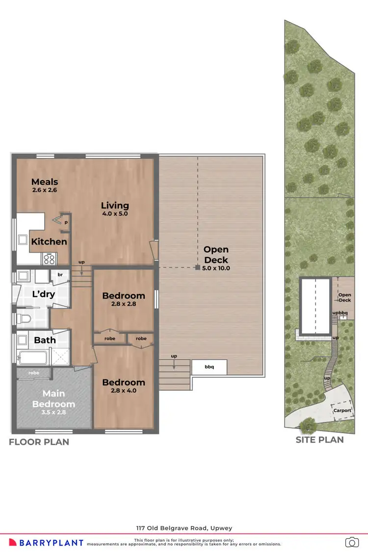 Floorplan of Homely house listing, 117 Old Belgrave Road, Upwey VIC 3158