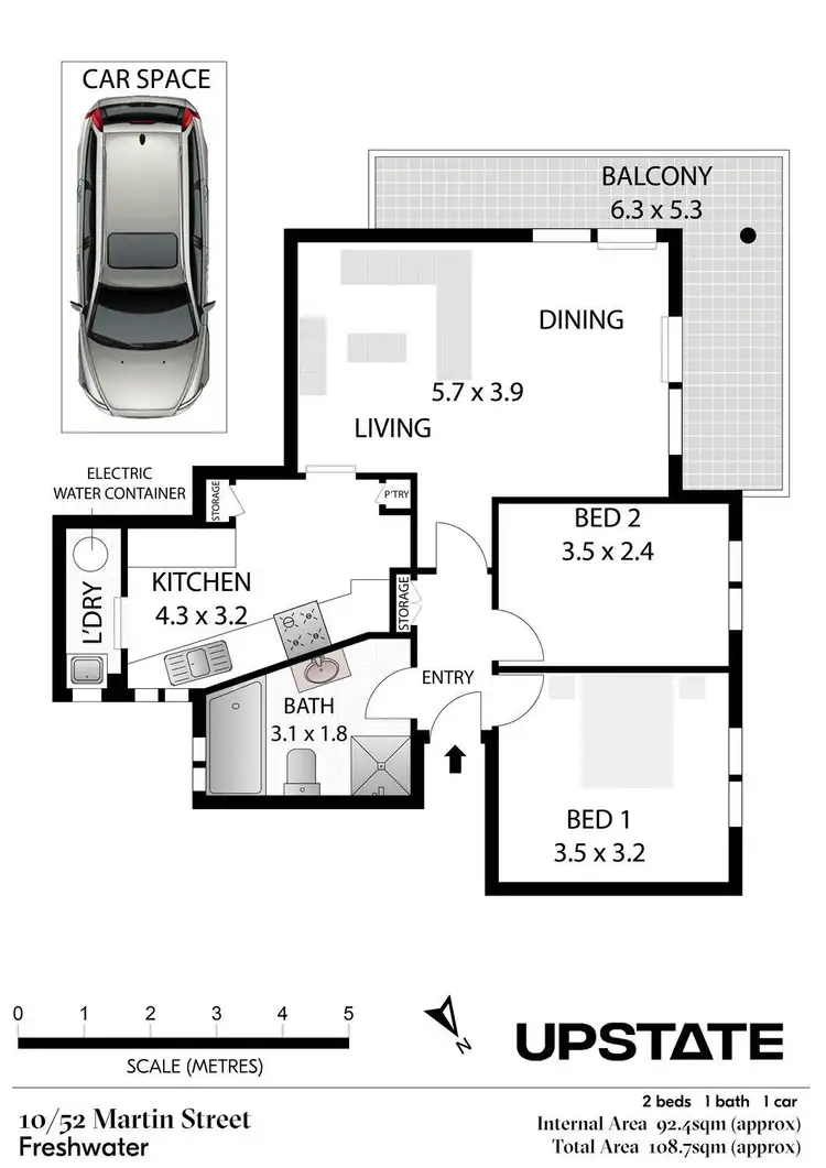 Floorplan of Homely unit listing, 10/52 Martin Street, Freshwater NSW 2096