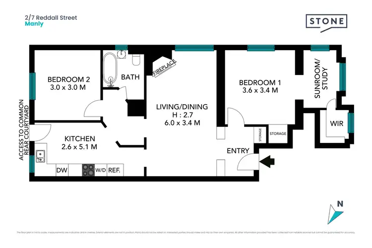 Floorplan of Homely apartment listing, 2/7 Reddall Street, Manly NSW 2095