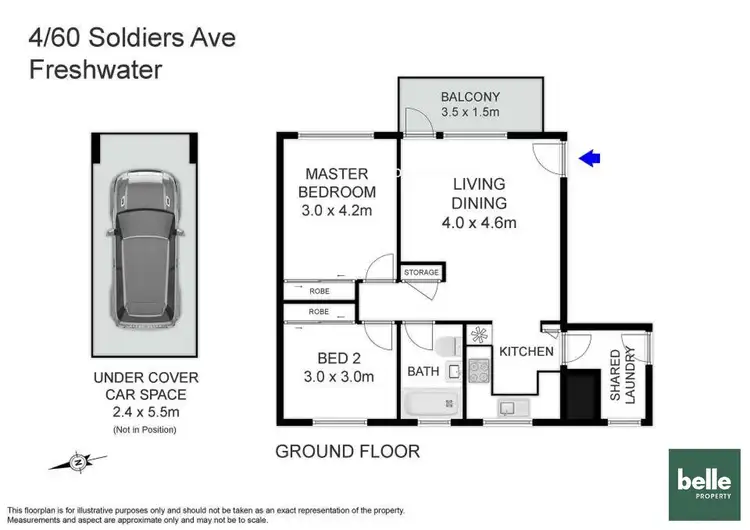 Floorplan of Homely apartment listing, 4/60 Soldiers Avenue, Freshwater NSW 2096
