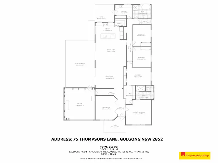 Floorplan of Homely rural property listing, 75 Thompsons Lane, Gulgong NSW 2852
