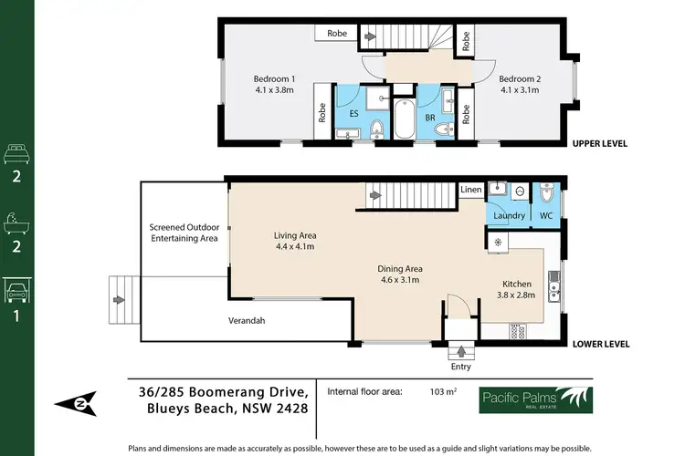 Floorplan of Homely townhouse listing, 36/285 Boomerang Drive, Blueys Beach NSW 2428