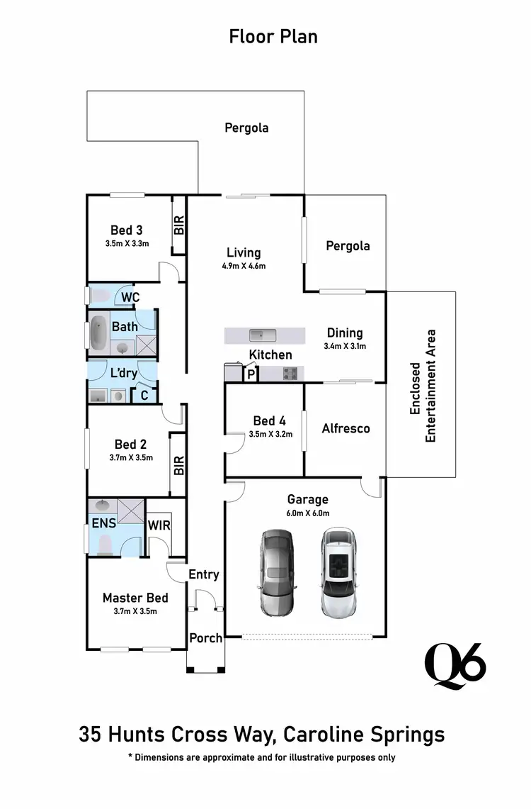 Floorplan of Homely house listing, 35 Hunts Cross Way, Caroline Springs VIC 3023
