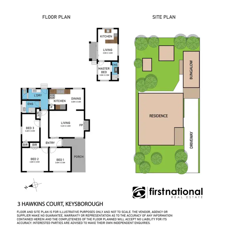 Floorplan of Homely house listing, 3 Hawkins Court, Keysborough VIC 3173