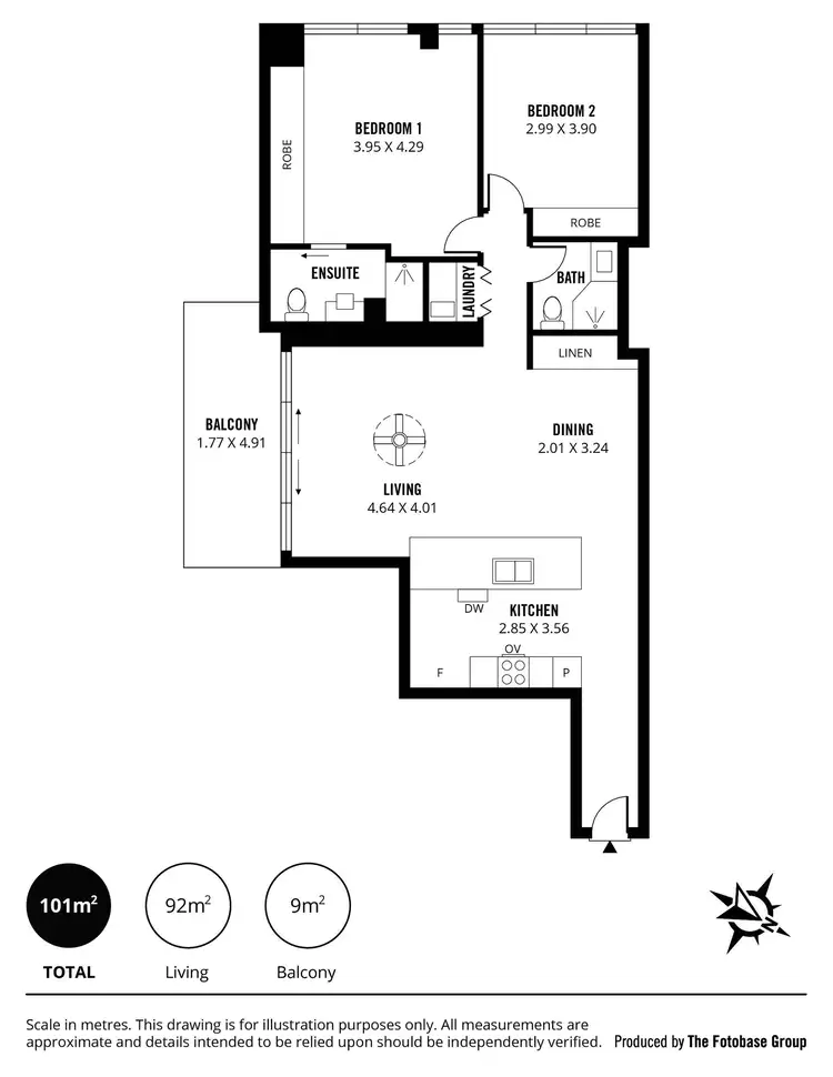 Floorplan of Homely apartment listing, 705/1 King William Street, Kent Town SA 5067