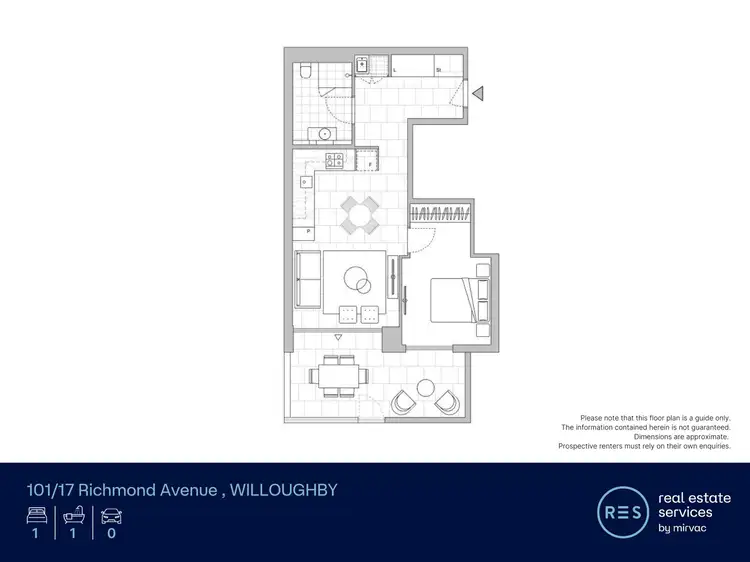 Floorplan of Homely apartment listing, 101/17 Richmond Avenue, Willoughby NSW 2068