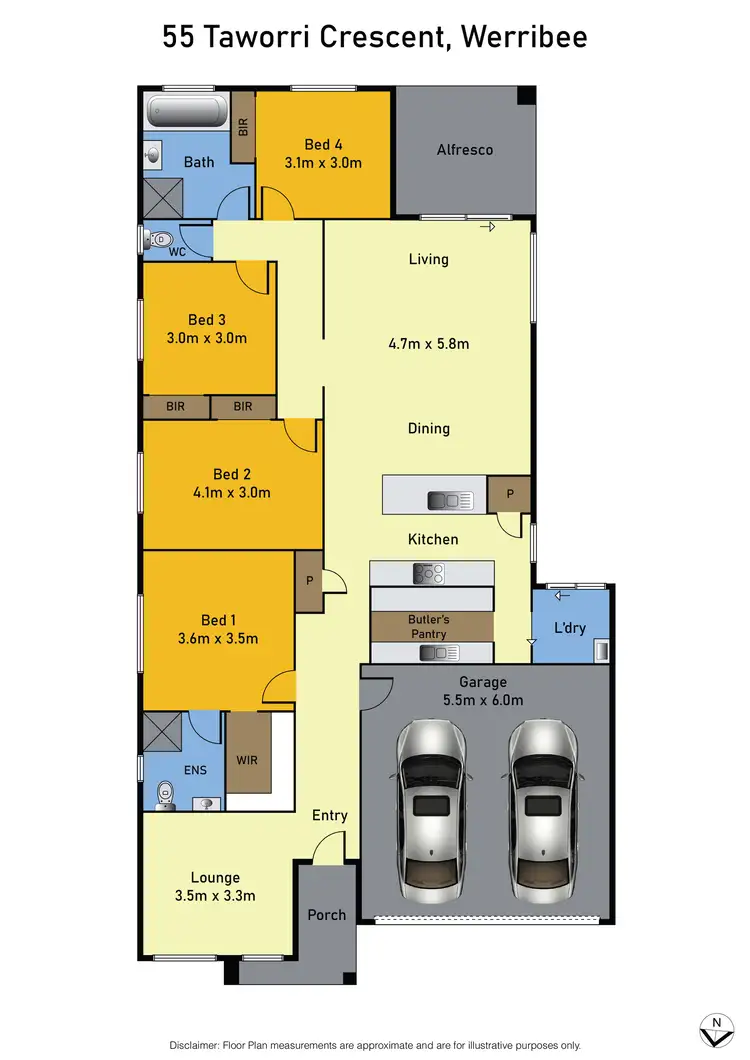 Floorplan of Homely house listing, 55 Taworri Crescent, Werribee VIC 3030