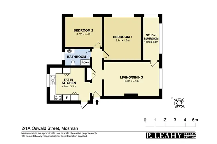 Floorplan of Homely unit listing, 2/1A Oswald Street, Mosman NSW 2088