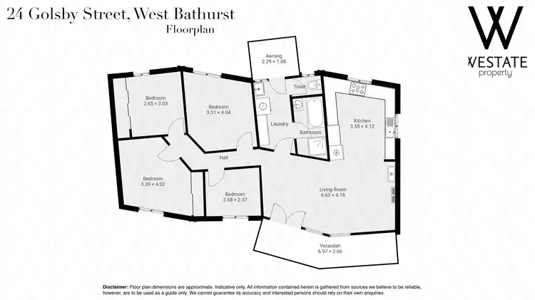 Floorplan of Homely house listing, 24 Golsby Street, West Bathurst NSW 2795