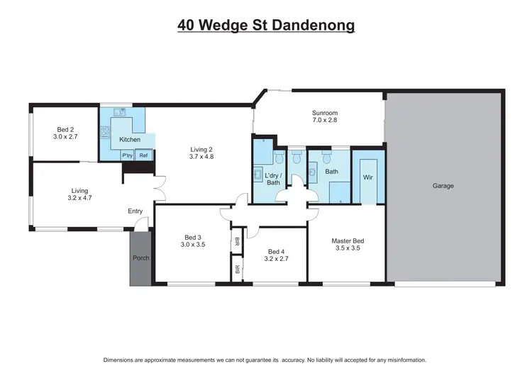 Floorplan of Homely house listing, 40 Wedge Street, Dandenong VIC 3175