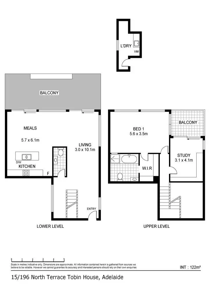 Floorplan of Homely apartment listing, Level 7/15/196 North Terrace, Adelaide SA 5000