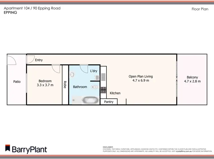 Floorplan of Homely apartment listing, 104/90 Epping Road, Epping VIC 3076
