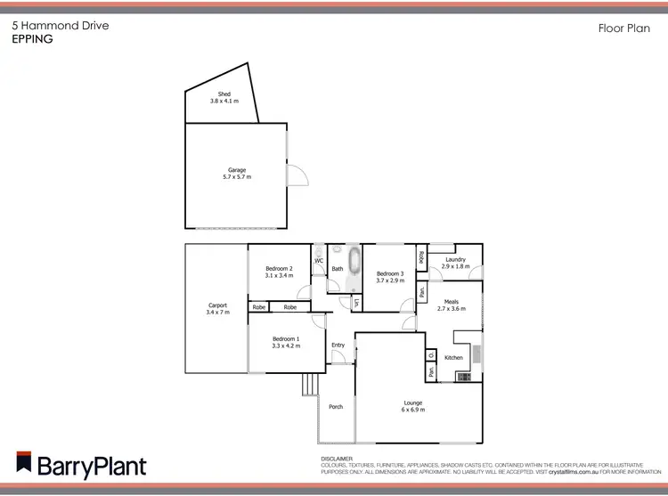 Floorplan of Homely house listing, 5 Hammond Drive, Epping VIC 3076