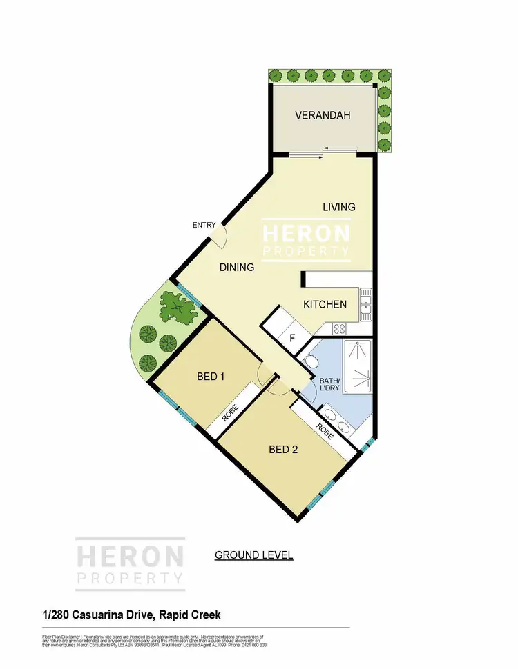 Floorplan of Homely apartment listing, 1/280 Casuarina Drive, Rapid Creek NT 810