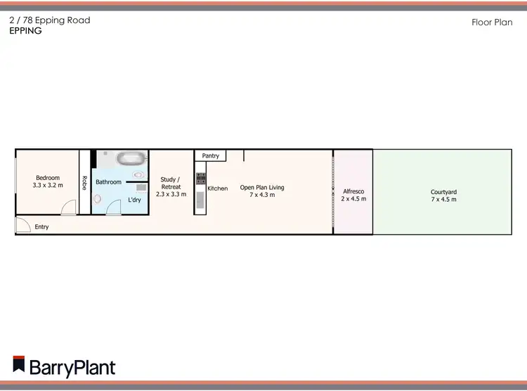 Floorplan of Homely apartment listing, 2/78 Epping Road, Epping VIC 3076