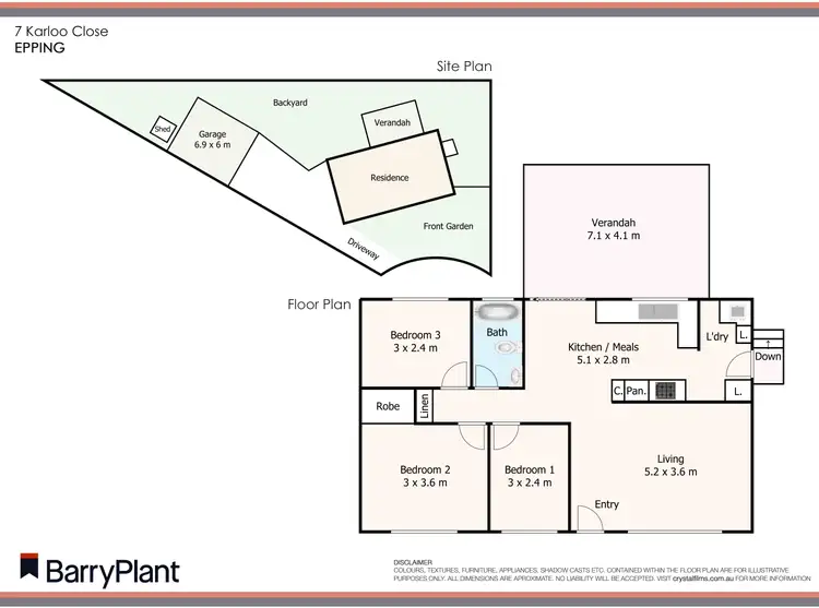 Floorplan of Homely house listing, 7 Karloo Close, Epping VIC 3076