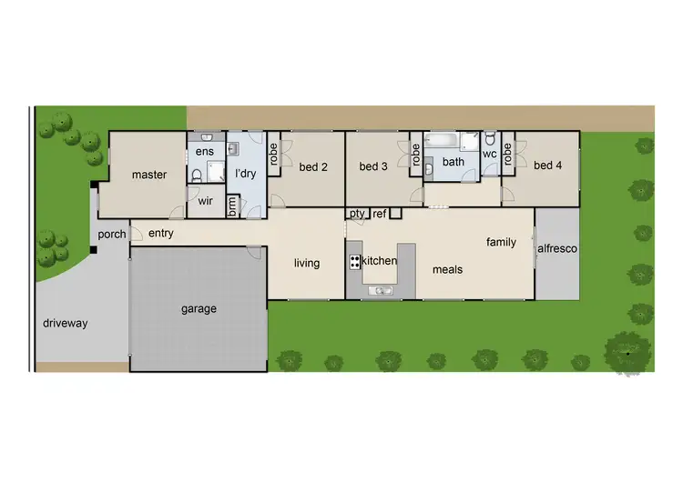 Floorplan of Homely house listing, 32 Bluemist Circuit, Lyndhurst VIC 3975