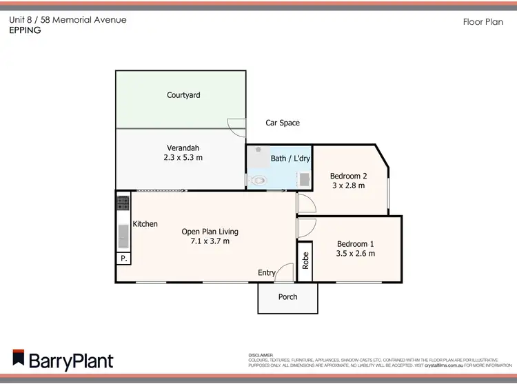 Floorplan of Homely unit listing, 8/58 Memorial Avenue, Epping VIC 3076