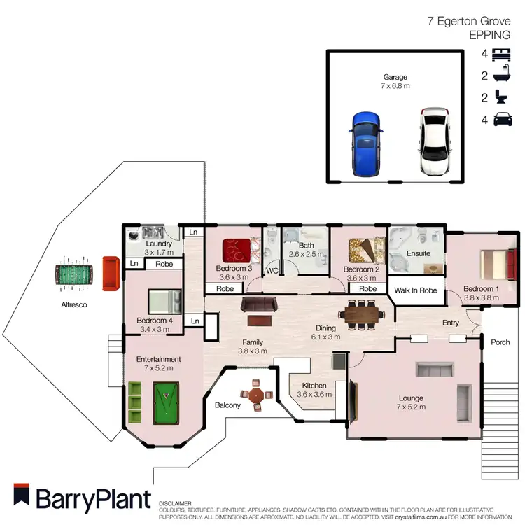 Floorplan of Homely house listing, 7 Egerton Grove, Epping VIC 3076