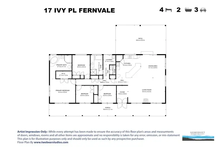 Floorplan of Homely house listing, 17 Ivy Place, Fernvale QLD 4306