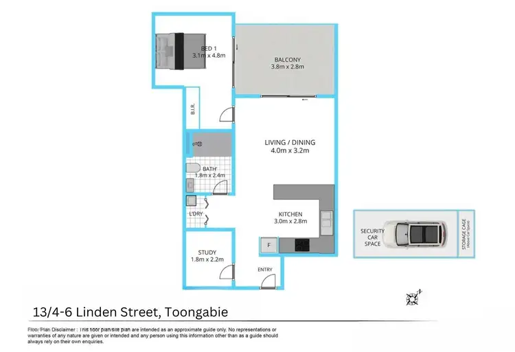 Floorplan of Homely apartment listing, 13/4-6 Linden Street, Toongabbie NSW 2146