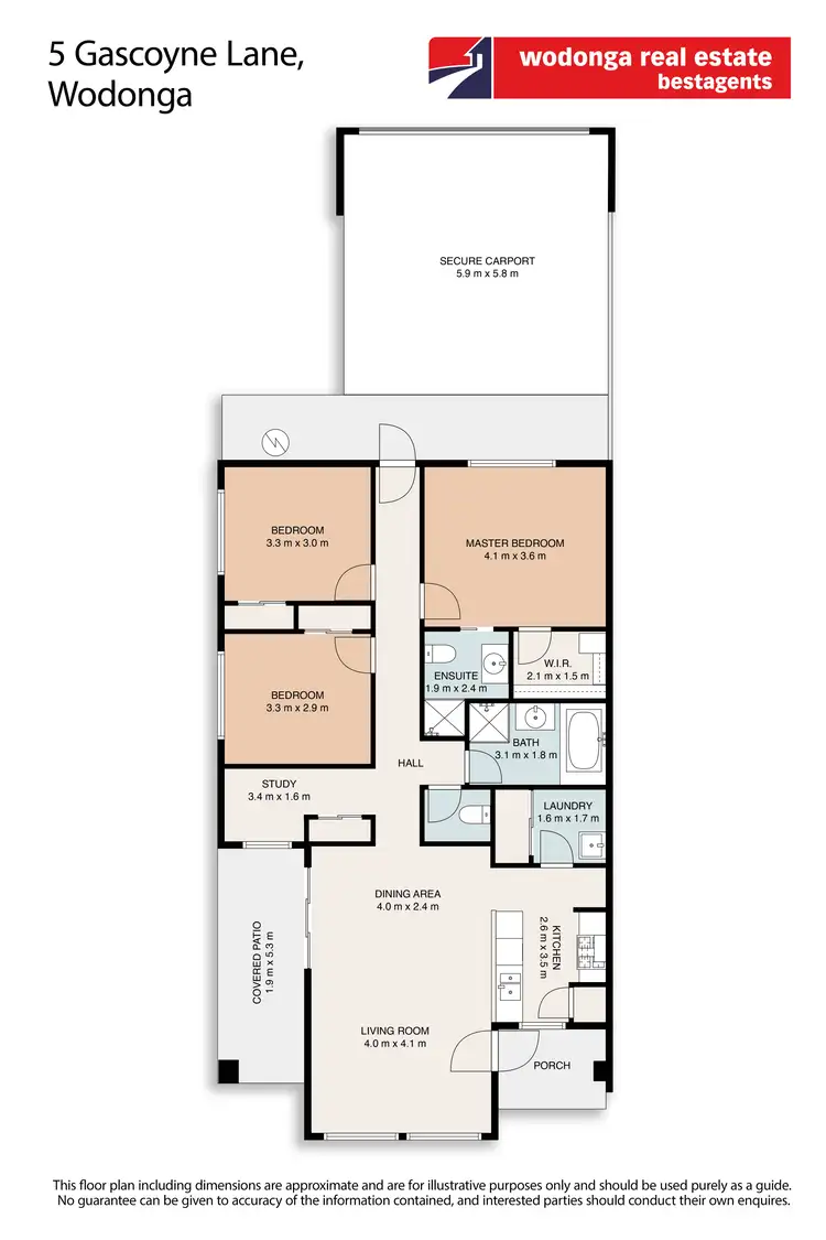 Floorplan of Homely house listing, 5 Gascoyne Lane, Wodonga VIC 3690