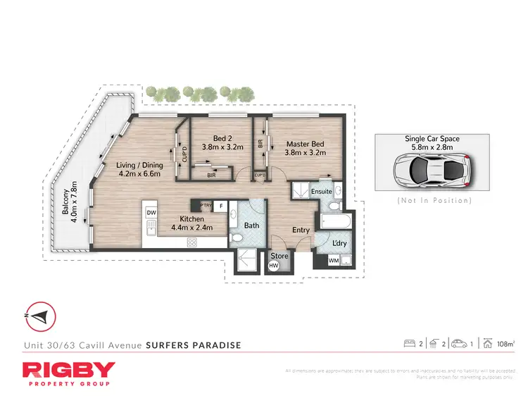 Floorplan of Homely unit listing, Level 6/30/63 Cavill Avenue, Surfers Paradise QLD 4217