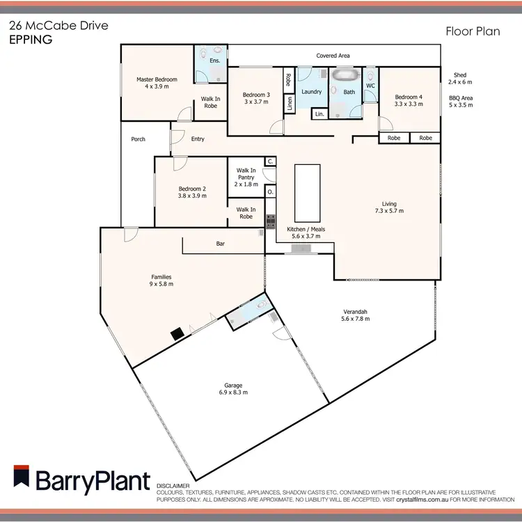 Floorplan of Homely house listing, 26 McCabe Drive, Epping VIC 3076