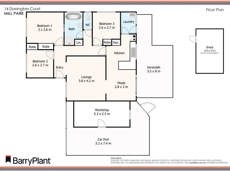 Floorplan of Homely house listing, 14 Dorrington Court, Mill Park VIC 3082