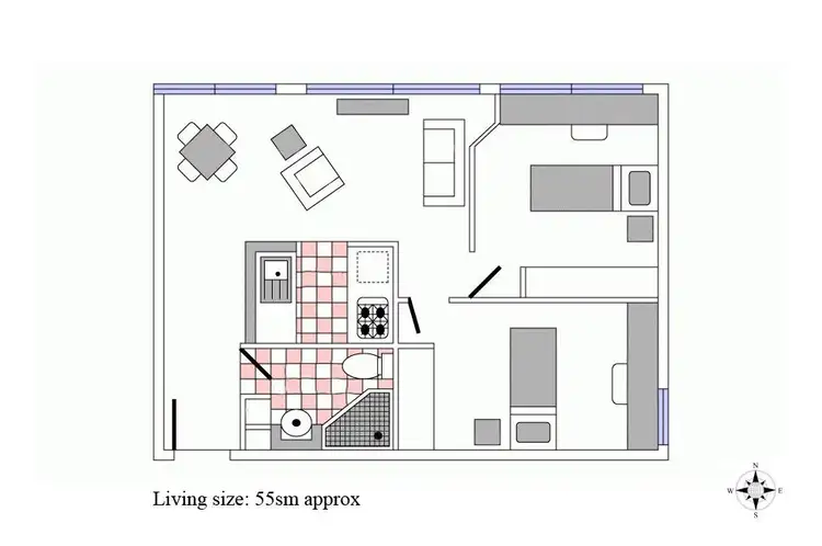 Floorplan of Homely apartment listing, 2812/570 Lygon Street, Carlton VIC 3053