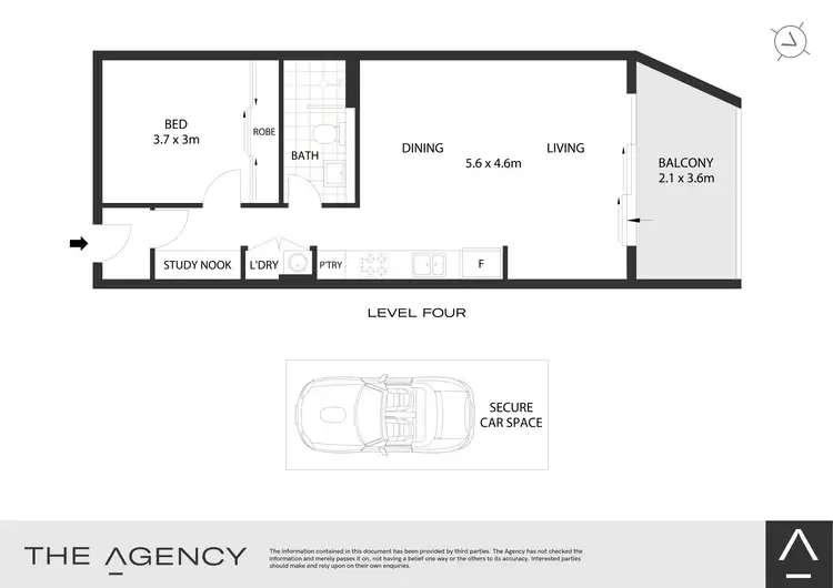 Floorplan of Homely apartment listing, 403D/359 Illawarra Road, Marrickville NSW 2204