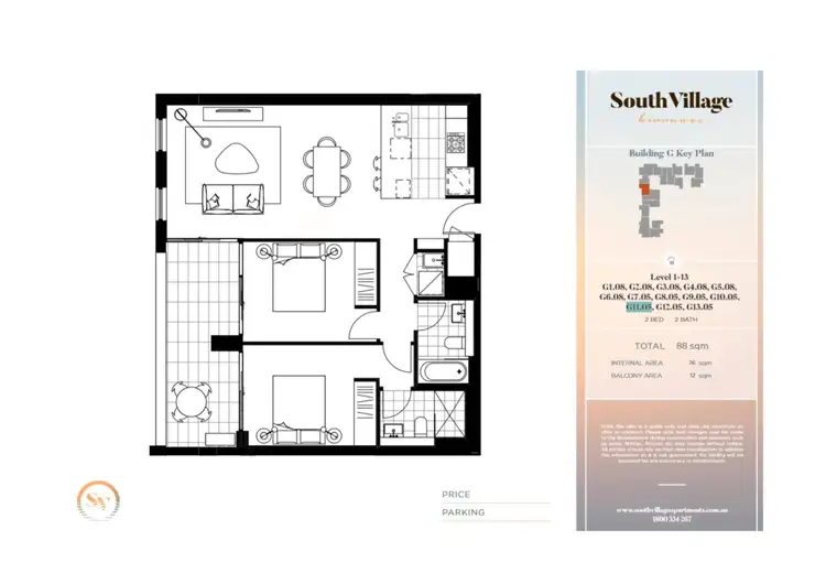 Floorplan of Homely apartment listing, 1305/4 Kiln Road, Kirrawee NSW 2232