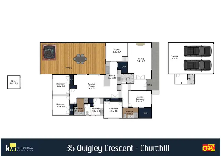 Floorplan of Homely house listing, 35 Quigley Crescent, Churchill VIC 3842