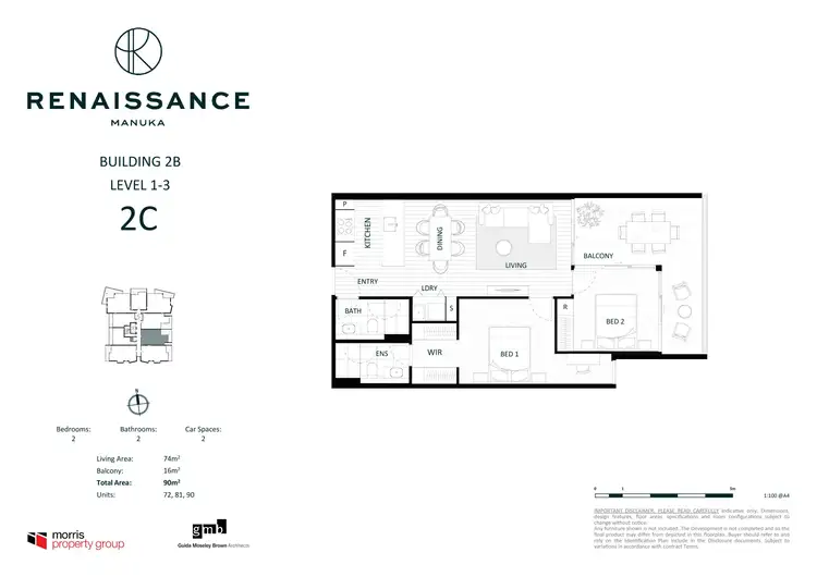 Floorplan of Homely apartment listing, 90/5 Light Street, Griffith ACT 2603