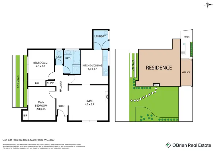 Floorplan of Homely unit listing, 1/34 Florence Road, Surrey Hills VIC 3127
