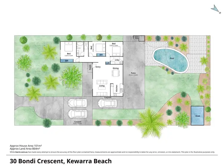 Floorplan of Homely house listing, 30 Bondi Crescent, Kewarra Beach QLD 4879