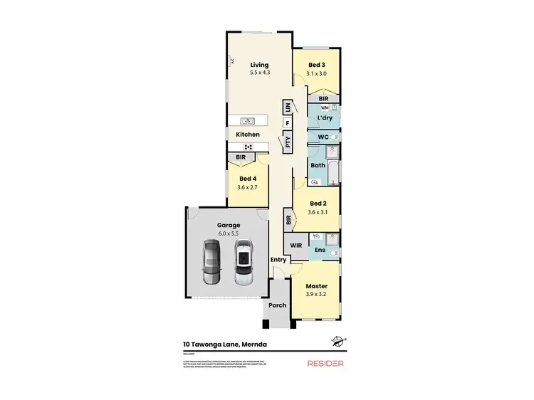 Floorplan of Homely house listing, 10 Tawonga Lane, Mernda VIC 3754