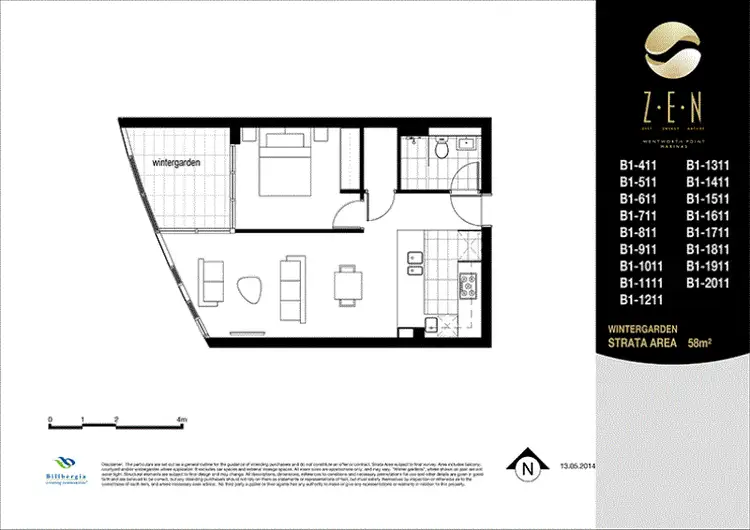 Floorplan of Homely apartment listing, 1011/2 Waterways Street, Wentworth Point NSW 2127