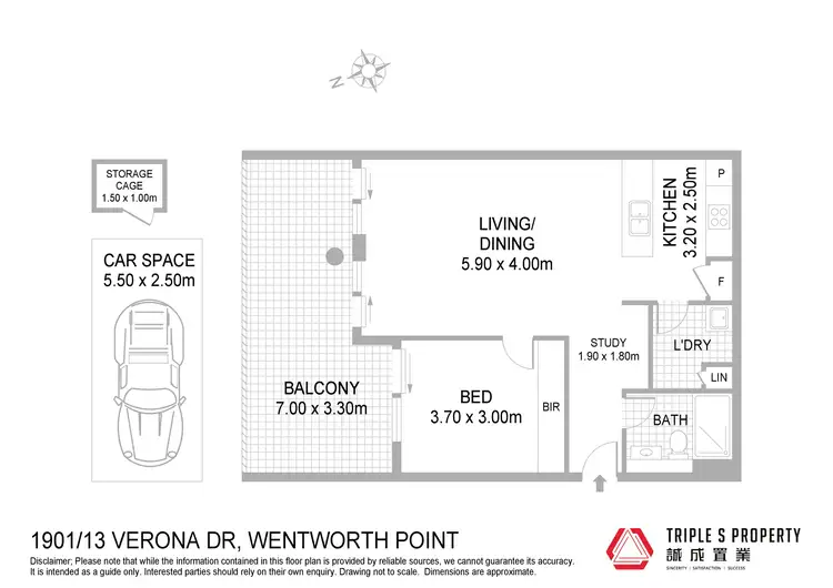 Floorplan of Homely apartment listing, 1910/13 Verona Drive, Wentworth Point NSW 2127