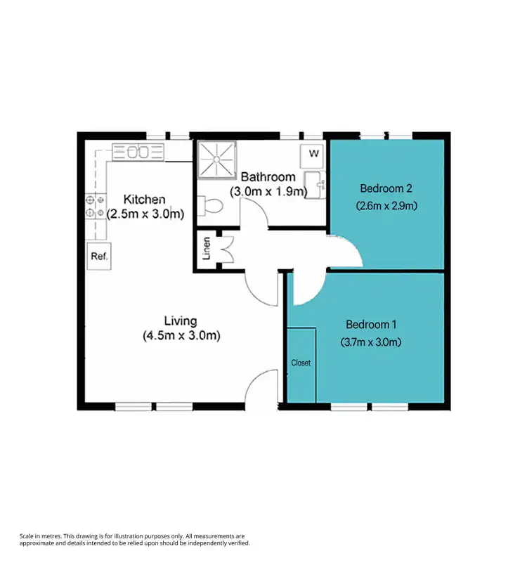 Floorplan of Homely unit listing, 1/251 Glynburn Road, St Morris SA 5068