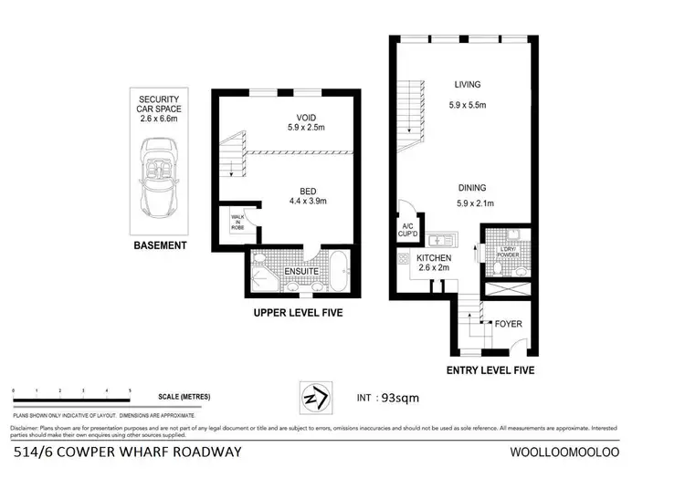 Floorplan of Homely apartment listing, 514/6 Cowper Wharf Roadway, Woolloomooloo NSW 2011