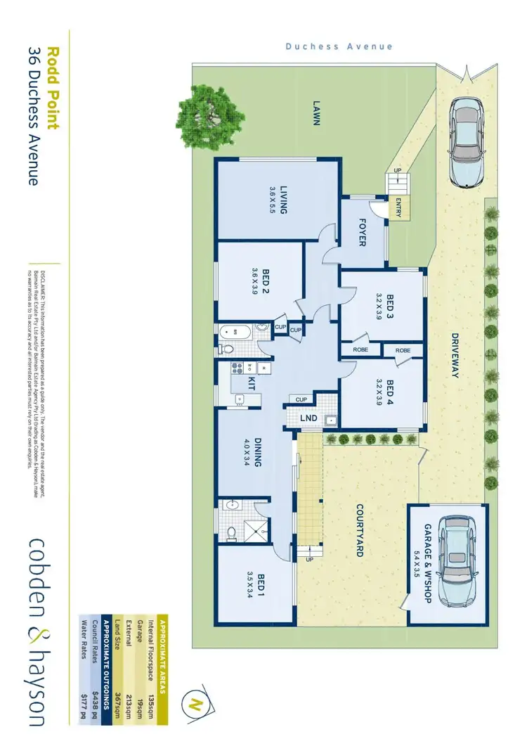 Floorplan of Homely house listing, 36 Duchess Avenue, Rodd Point NSW 2046