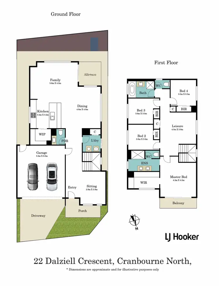 Floorplan of Homely house listing, 22 Dalziell Crescent, Cranbourne North VIC 3977